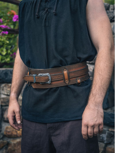 Trollfelsen Mittelalter Gürtel indis Kaffeebraun Seite